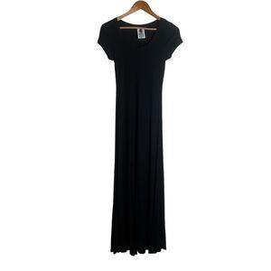 BCBGMAXARZIA Lexi black ribbed maxi dress
